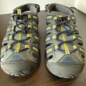 Khombu Kids Sandals - Gray and Yellow